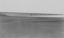 Solway Viaduct (ANB @ 6m 69ch - 7m 77ch). Panorama of viaduct from shore