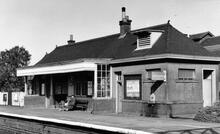 Carluke (WCM1 @ 81.75ch). Up side platform building. 09 October 1965. 