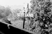 England/Scotland border signs at Gretna (WCM1 @ approx 8¾mp). 1971
