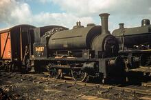 Caledonian Railway Class 264 0-4-0ST No 56027 in BR livery. Crewe Works