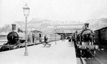 55 Class 4-6-0 No. 54 and 72 Class 4-4-0 No.85 in Oban Station c.1920. (Ref: 010511)