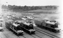 An array of Caledonian Railway 4-4-0 Locomotives awaiting their turn of duty. (Ref: 010518)