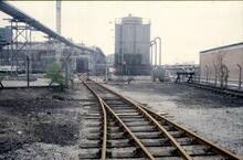 Glaxo Sidings on course of Furness Railway Bardsea Branch (GXO) south-west of Plumpton Junction . 10 May 1986