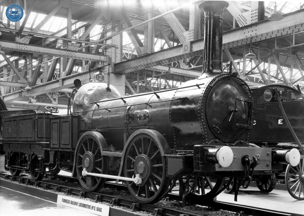 Furness Railway 0-4-0 No. 3 ("Coppernob") at the Museum of British Transport, Clapham in the 1960s.
