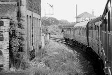 Token exchange at Pinwherry station (STR2 @ 8m 23ch). 14 June 1971 (Ref: 221228)