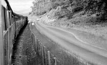 Landslide tunnel (KYL @ 49m 30ch - 49m 33ch) and new road in Strathcarron. 22 June 1971