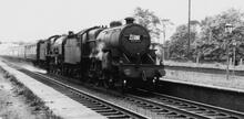 LMSR Crab 2-6-0 No 42814 piloting Patriot at Standon Bridge (LEC4 @ 143m 32ch)