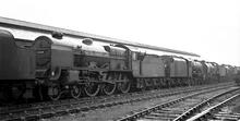 LMSR Fowler 6P Patriot class 4-6-0 Loco No 45538 ”Giggleswick” on Rugby shed scrap line. 19 May 1962