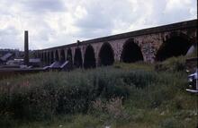 017003  Ashfield Road railway viaduct, by Burnely Central (Bank Top) station. Burnley 9 July 1974 (GJC)