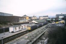 Bury station (formerly Bury Bolton Street, CTA2 @ 9m 48ch). General View. 02 March 1980