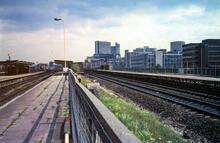 Salford station (MVE1 @ 0m 59ch). 11 May 1989