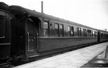 LNWR 12 Wheel Coach, at Barmouth