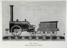 Locomotive engine The Rocket built by Robert Stephenson & Co 