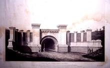 London entrance of Primrose Hill Tunnel now in way of erection. Designed by W H Budden, Robert Srephenson Engineer. September 1937