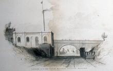 Engraving of Watford station London & Biirmingham Railway Detail  Plate 2