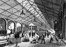 Chester General Station 1866 - Lithograph (ELR: CNH2 @ 179m 11ch)