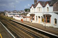 Llanfairpwll (CNH3 @ 242m 29ch). Main station buildings. 23 July 1989