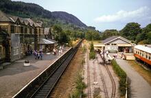 Betws-y-Coed station (LJT1 @ 15m 02ch). 29 July 1989