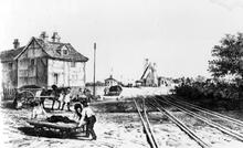 Warrington Bank Quay Station 1848 from a Tait print. (CGJ3 @ c.182m)