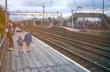 Longsight temporary station (CMP2 @ 187m 12ch), looking North. 08 October 1988