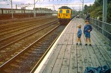 Longsight temporary station (CMP2 @ 187m 12ch), looking South. 08 October 1988