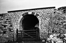 North of Parsley Hay, accommodation bridge under the original alignment. 30 April 1932 (024369-45)