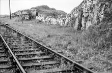 Walled-up entrance to Manystones Quarry Branch, 1968.(CHP1 @ 17m 75ch)