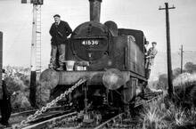 Middleton Incline. Deeley 0-4-0T No.41536, has arrived safely at Middleton Top.