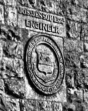 Newhaven  Tunnel. Plaque on north portal.  08 September 1935 (024368-47)