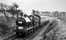 SLS & MLS excursion approaching Newhaven Tunnel behind Midland 0-6-0 BR No.43618, April 25th 1953. (CHP1 @ 9m 50ch)