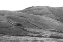 Burbage Tunnel. North entrance, from the northeast, showing Burbage Edge. 24 August 1969