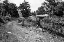 The loading dock and site of the Black Rocks Stone Company's siding after the track had been lifted. 1968 (CHP1 @ 21m 51ch)