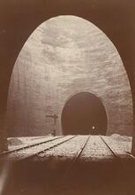 Kilsby Tunnel (LEC1 @ 76m 63ch - 78m 13ch). One of the two ventilation shafts at track level. 21 December 1904 (Ref: 030676)
