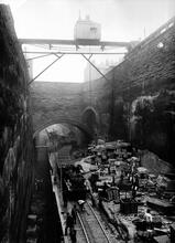 Edge Hill. Widening the cutting and opening up the tunnel 1880-1885. (WJL4 @ c.193m) (Ref: 031166)