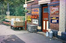 Poynton Station (MCH @ 2m 79ch), Eastern platform. 03 November 1985