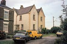 Poynton Old (Midway) station (MCH @ 3m 59ch). 03 November 1985