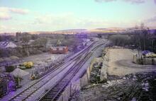 Hazel Grove. New chord, Hazel Grove East Jcn (BEJ @ 2m 35ch) to Hazel Grove High Level Jcn (NMC1 @ 177m 40ch). 05 April 1986