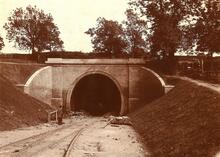 Ashbourne Tunnel, north portal (PHY @ 13m 08ch) on the Ashbourne - Parsley Hay line. Circa 1899