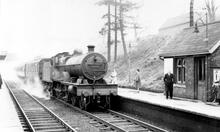 Hampton in Arden Station (RBS1 @ 102m 61ch) with Coventry bound train hauled by Fowler Compound 4-4-0 No.41122.