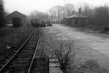 Kirkburton station (KBN @ 4m 27ch). Terminus of branch. 29 March 1964.
