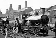 Improved President Class 2-4-0 No.790 "Hardwicke" at Stoke on Trent 21 May 1960.