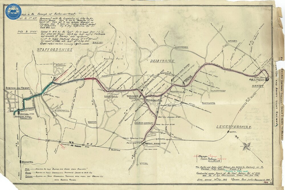Burton & Ashby Light Railway 1914
