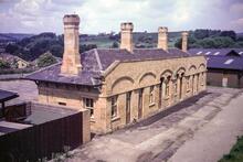 Bakewell Station (AJM2 @ 152m 64ch). Buildings of former station. 16 June 1985
