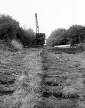 Track lifting at Whitacre end of Hampton Branch (WHA c.1m)