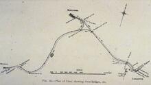017264 Plan of line Lancaster to Morecambe and Heysham, showing overbridges etc, 