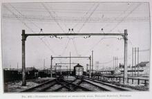 017289 Photo of overhead construction at cross-over road
