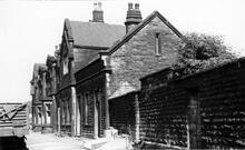 Skipton original station. Platform side (TJC3 @ 221m 11ch). 05 August 1955