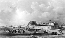 Nottingham Carrington Street Station 1839 - Print. (TSN2 @ c. 123m) (Ref: 030304)