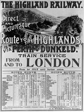 Highland Railway Services to London from 1 July 1905. (Ref: 031759)