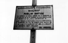 L&YR Trespass Warning Sign